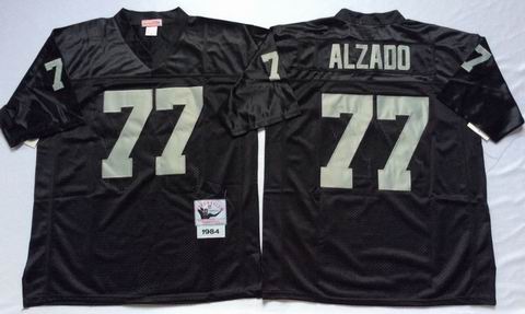 nfl oakland raiders #77 Alzado black throwback jersey