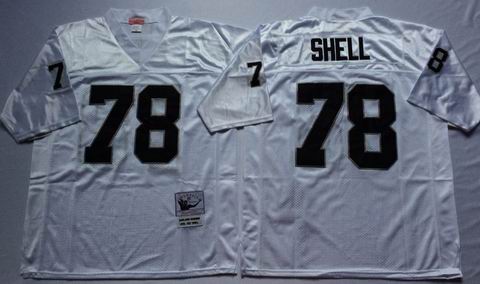 nfl oakland raiders #78 Shell white throwback jersey