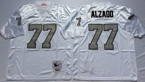 nfl oakland raiders 77 Alzado white throwback jersey