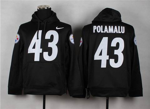 nfl steelers 43 Polamalu sweatshirts hoody black