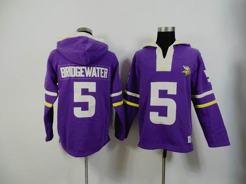 nfl vikings 5 Bridgewater purple sweatshirt hoody