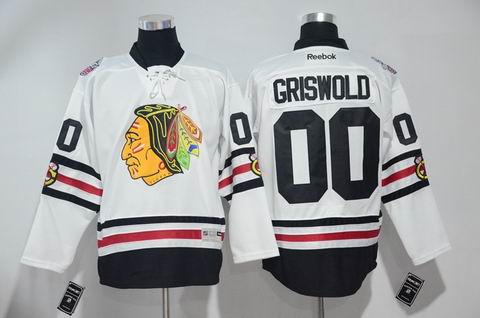 nhl Chicago Blackhawks #00 Griswold white 2017 winter classic jersey