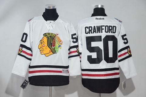 nhl Chicago Blackhawks #50 Crawford white 2017 winter classic jersey