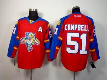 nhl Florida Panthers 51 Campbell red jersey A patch