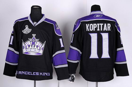 nhl LA kings #11 kopitar black purple jersey