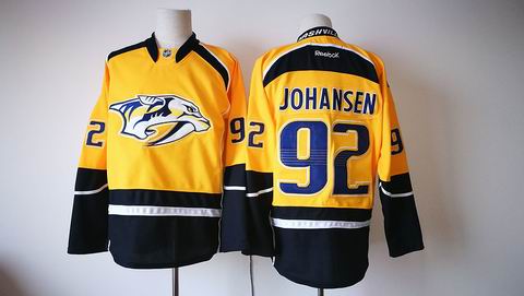 nhl Nashville Predators #92 JOHANSEN yellow jersey