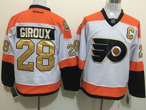 nhl Philadelphia Flyers #28 Giroux white jersey 50 yeras patch