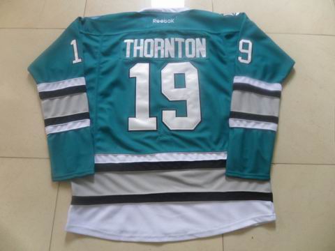 nhl San Jose Sharks #19 Thornton blue jersey