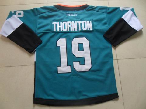nhl San Jose Sharks #19 Thornton blue jersey Statium patch