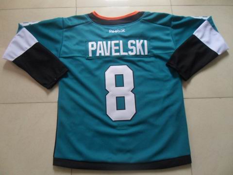 nhl San Jose Sharks #8 Pavelski blue jersey Statium patch