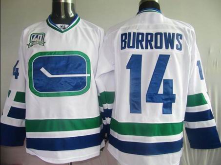 nhl Vancouver Canucks #14 burrows White[3rd 40th]