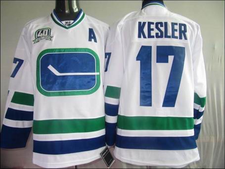 nhl Vancouver Canucks #17 kesler White[3rd 40th]