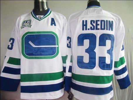 nhl Vancouver Canucks #33 h.sedin White[3rd 40th]