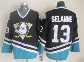 nhl anaheim ducks #13 Selanne black jersey