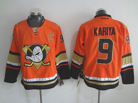nhl anaheim ducks #9 Kariya orange jersey