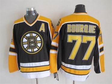 nhl boston bruins #77 Bourque black jersey A patch