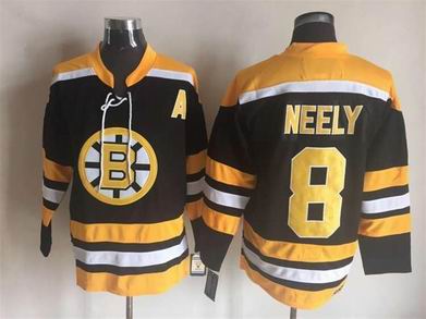nhl boston bruins #8 neely black jersey