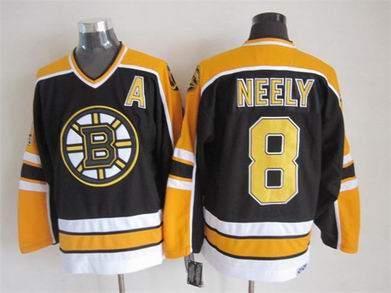 nhl boston bruins #8 neely black jersey A patch