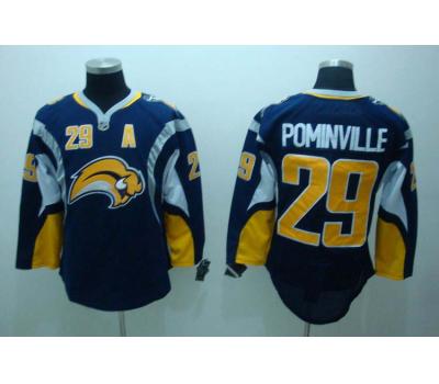 nhl buffalo sabres #29 pominville dk,blue