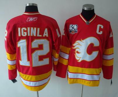 nhl calgary flames #12 iginla red[winter classic]