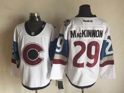 nhl colorado avalanche #29 MacKINNON white jersey