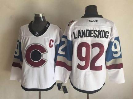 nhl colorado avalanche #92 Landeskog white jersey