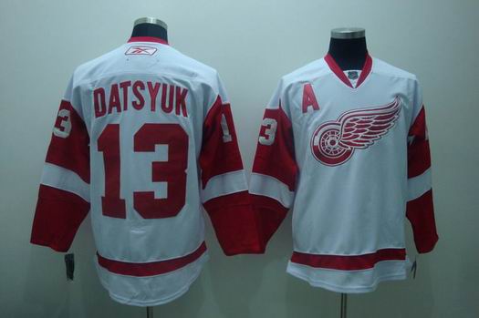 nhl deroit red wings #13 datsyuk white