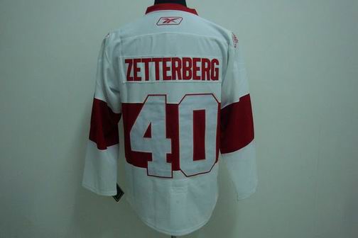 nhl deroit red wings #40 zetterberg white winter classic