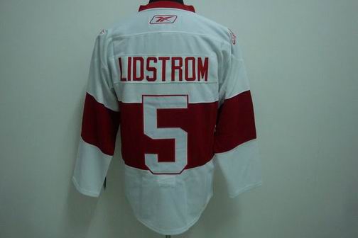 nhl deroit red wings #5 lidstrom white winter classic