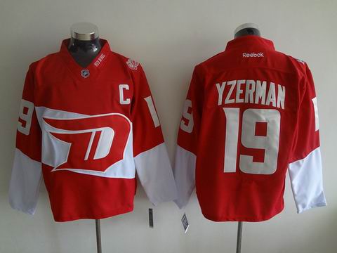 nhl detroit red wings 19 Yzerman red jersey