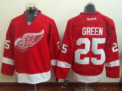 nhl detroit red wings 25 Green red jersey