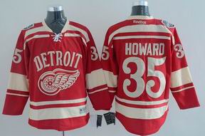 nhl detroit red wings 35# Howard red jersey