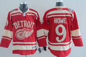 nhl detroit red wings 9# Howe red jersey