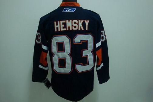 nhl edmonton oilers #83 hemsky dk.blue