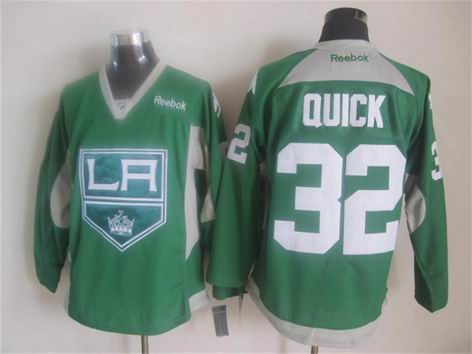 nhl kings 32# Quick green jersey