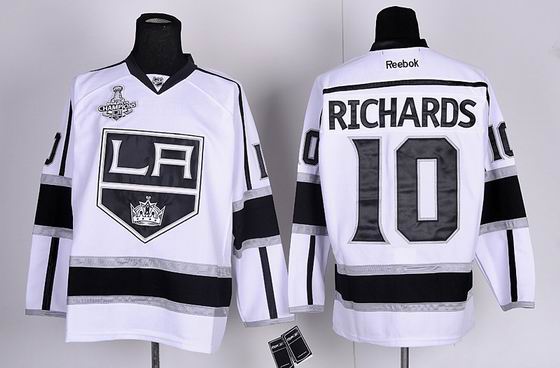 nhl los angeles kings #10 richards white jersey