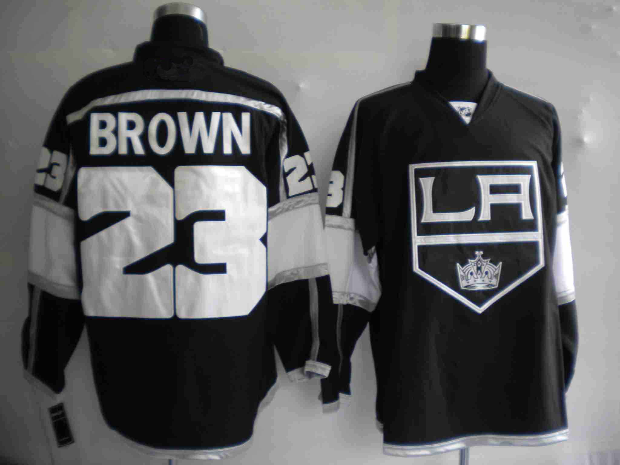 nhl los angeles kings #23 brown black