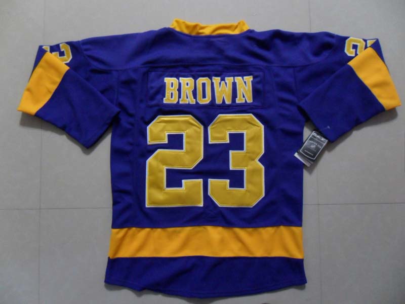 nhl los angeles kings #23 brown purple