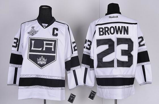 nhl los angeles kings #23 brown white
