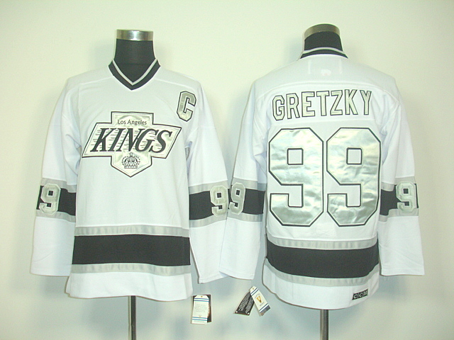 nhl los angeles kings #99 gretzky white