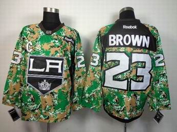 nhl los angeles kings 23 Brown camo jersey