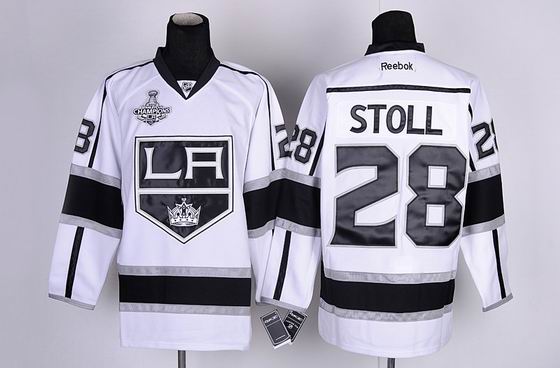 nhl los angeles kings 28 Stoll white jersey