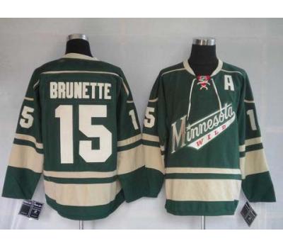 nhl minnesota wild #15 brunette green