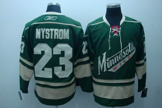 nhl minnesota wild #23 nystrom green