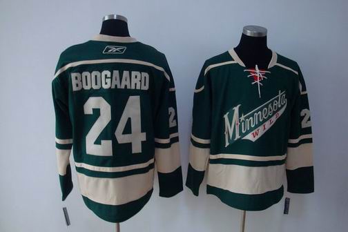 nhl minnesota wild #24 boogaard green