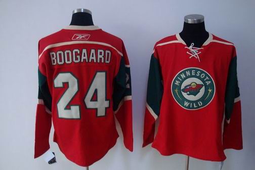 nhl minnesota wild #24 boogaard red