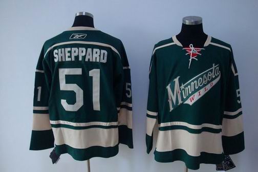 nhl minnesota wild #51 sheppard green