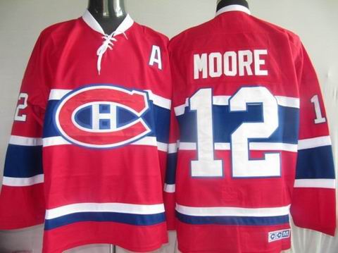 nhl montréal canadiens #12 moore red[ccm]