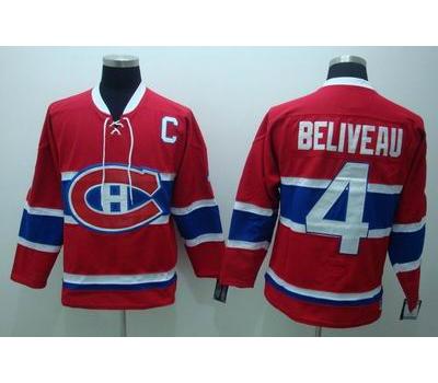 nhl montreal canadiens #4 beliveau red C patch