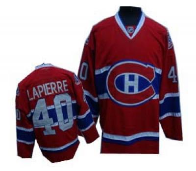 nhl montreal canadiens #40 lapierre red blue
